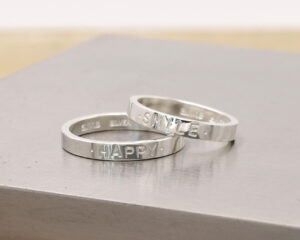 ストレートリング文字入り